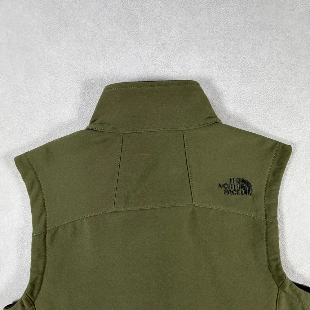 The North Face Apex Bionic Softshell Vest Mens Small Olive Green Windproof
